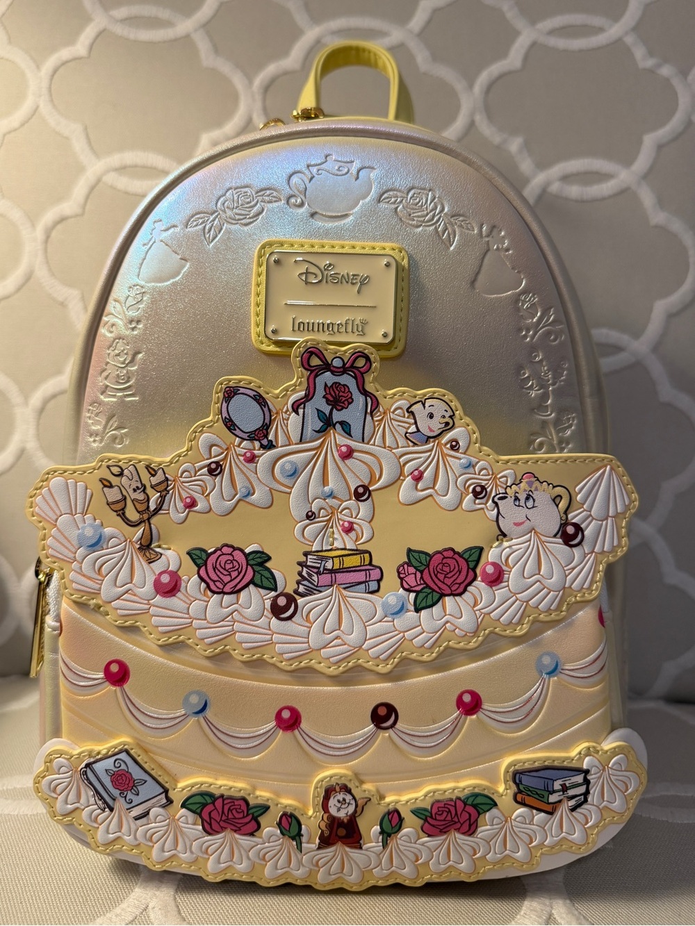 Loungefly Disney Beauty and the Beast Belle Cake Mini Backpack NWT